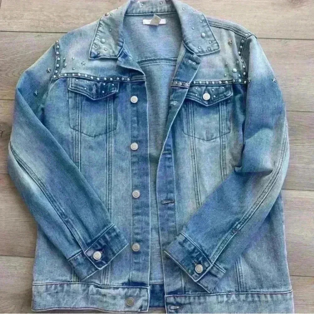 Studded jean jacket